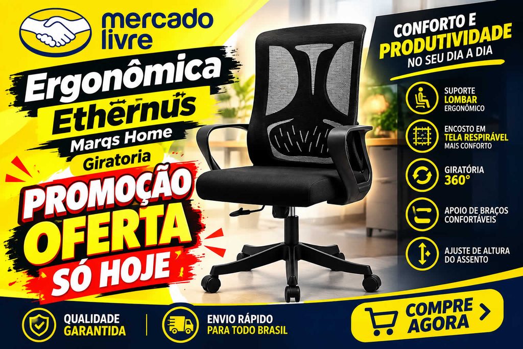 Comprar Cadeira de Escritório Ergonômica Ethernus Marqs Home, Cadeira Ethernus Marqs Home no Mercado Livre, Cadeira Ethernus Marqs Home preço, Cadeira Ethernus Marqs Home promoção, Cadeira Ethernus Marqs Home desconto, Cadeira Ethernus Marqs Home oferta, Cadeira de Escritório Ergonômica preço, Cadeira de Escritório Ergonômica promoção, Cadeira de Escritório Ergonômica desconto, Cadeira Giratória de Escritório preço, Cadeira para Home Office no Mercado Livre, comprar cadeira de escritório, comprar cadeira ergonômica, cadeira home office preço, cadeira home office promoção, cadeira de escritório em oferta, cadeira ergonômica com desconto, melhor preço cadeira de escritório, valor cadeira Ethernus Marqs Home