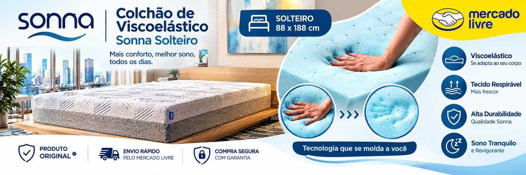 Colchão com Desconto, Melhor Preço Colchão Sonna, Colchão Sonna Mercado Livre, Comprar Colchão no Mercado Livre, Colchão Mais Vendido, Colchão com Garantia, Colchão Viscoelástico em Promoção, Oferta de Colchão, Colchão Solteiro com Desconto, Colchão Sonna Melhor Preço