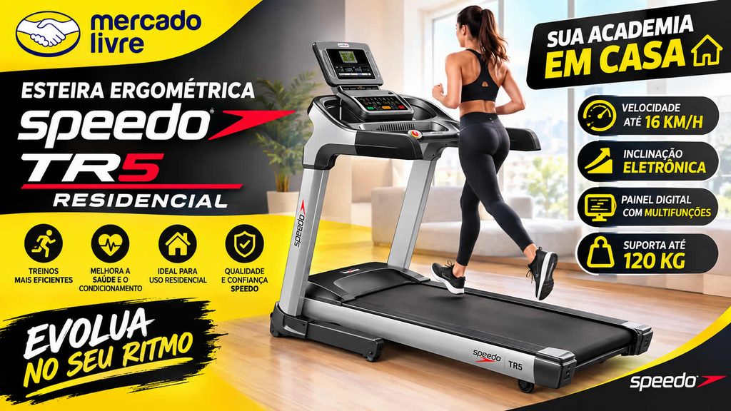 Esteira Ergométrica Speedo Tr5 Residencial no Mercado Livre