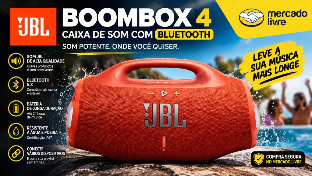 JBL Boombox 4, JBL Boombox 4 Bluetooth, Caixa De Som JBL, Caixa De Som Bluetooth, JBL Boombox Promoção, JBL Boombox Desconto, JBL Boombox Melhor Preço, JBL Boombox Oferta, Comprar JBL Boombox 4, JBL Boombox 4 Mercado Livre, Caixa De Som Potente, Caixa De Som Portátil, Caixa De Som JBL Bluetooth, JBL Boombox 4 Promoção, JBL Boombox 4 Oferta