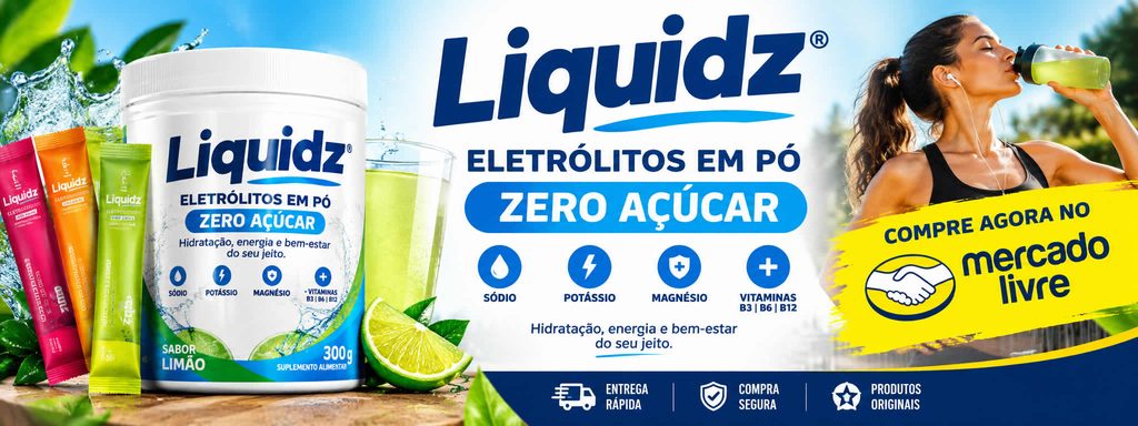 Comprar Liquidz Eletrólitos, Liquidz Eletrólitos em Pó, Liquidz Zero Açúcar, eletrólitos em pó zero açúcar, comprar Liquidz, Liquidz Mercado Livre, Liquidz promoção, Liquidz desconto, Liquidz preço, Liquidz oferta, melhor preço Liquidz, eletrólitos para hidratação, bebida com eletrólitos, reposição de eletrólitos, suplemento de eletrólitos, eletrólitos sem açúcar, pó para hidratação