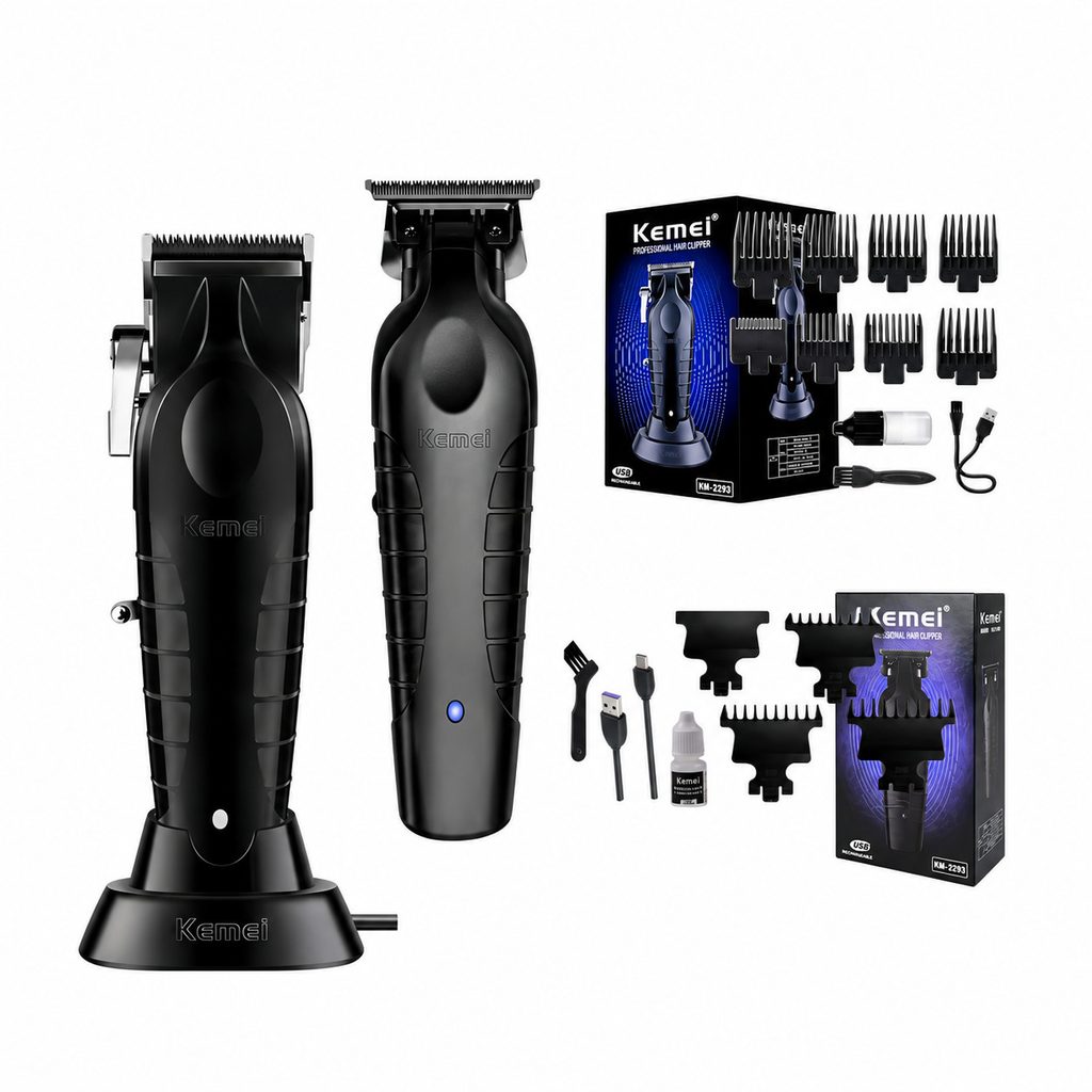 kit cortador de cabelo e barba, máquina profissional cabelo e barba, máquina de cortar cabelo profissional, máquina para barba profissional, comprar máquina de cabelo, comprar máquina de barba, kit máquina de cabelo e barba, máquina kemei original, cortador kemei profissional